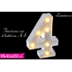 DECORAZIONE LUMINOSA NUMERO "4"