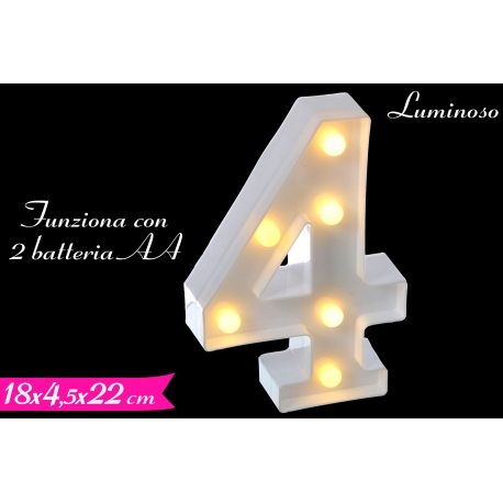 DECORAZIONE LUMINOSA NUMERO "4"