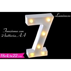 DECORAZIONE LUMINOSA NUMERO "7"