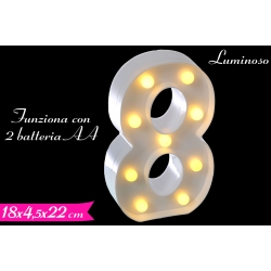 DECORAZIONE LUMINOSA NUMERO "8"