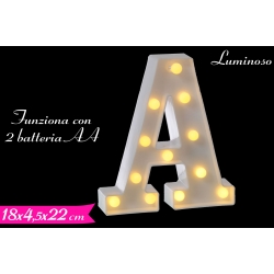 DECORAZIONE LUMINOSA LETTERA "A"