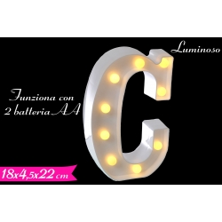 DECORAZIONE LUMINOSA LETTERA "C"