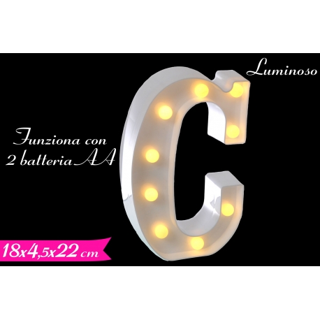 DECORAZIONE LUMINOSA LETTERA "C"