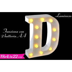 DECORAZIONE LUMINOSA LETTERA "D"