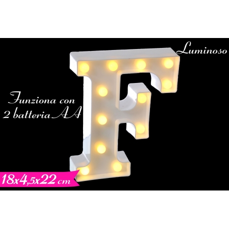 DECORAZIONE LUMINOSA LETTERA "F"