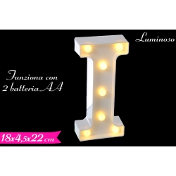 DECORAZIONE LUMINOSA LETTERA "I"