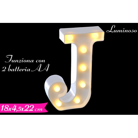 DECORAZIONE LUMINOSA LETTERA "J"