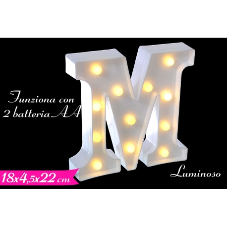 DECORAZIONE LUMINOSA LETTERA "M"