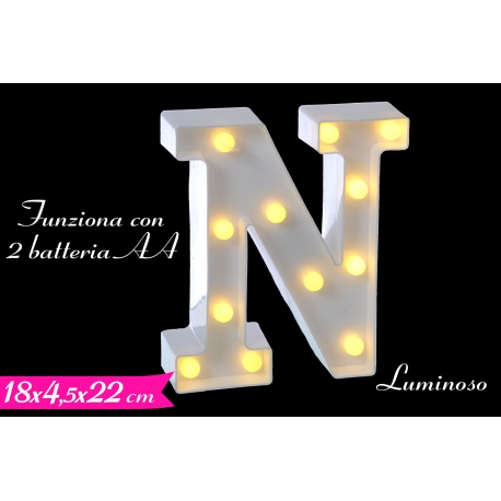 DECORAZIONE LUMINOSA LETTERA "N"