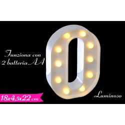 DECORAZIONE LUMINOSA LETTERA "O"