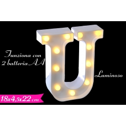 DECORAZIONE LUMINOSA LETTERA "U"