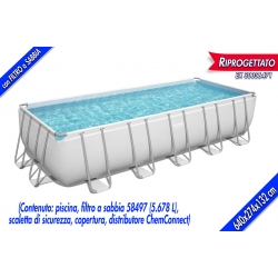 PISCINA POWERSTEEL  6.40m x 2.74m x 1.3m