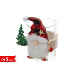PORTACANDELA BABBO NATALE ASS.
