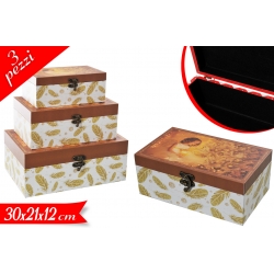 SCATOLE IN LEGNO SET 3