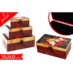 SCATOLE IN LEGNO SET 3